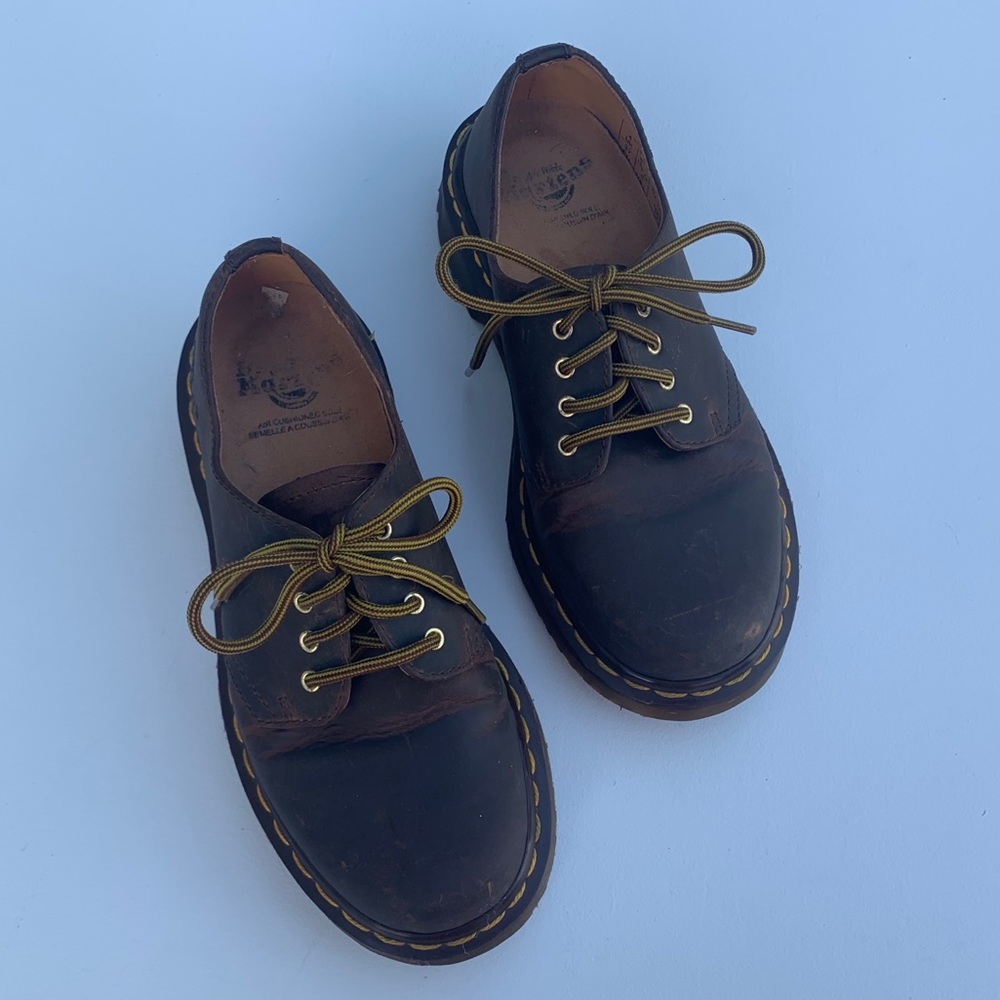 DOC MARTEN air wair brown leather oxford shoes